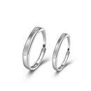 Par de Alianças Ajustáveis Prata 925 Basic