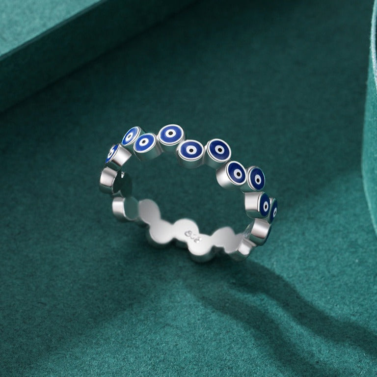 Anel Olho Grego Prata