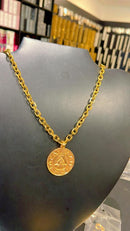 Corrente Cadeado 10mm + Pingente favela venceu redondo