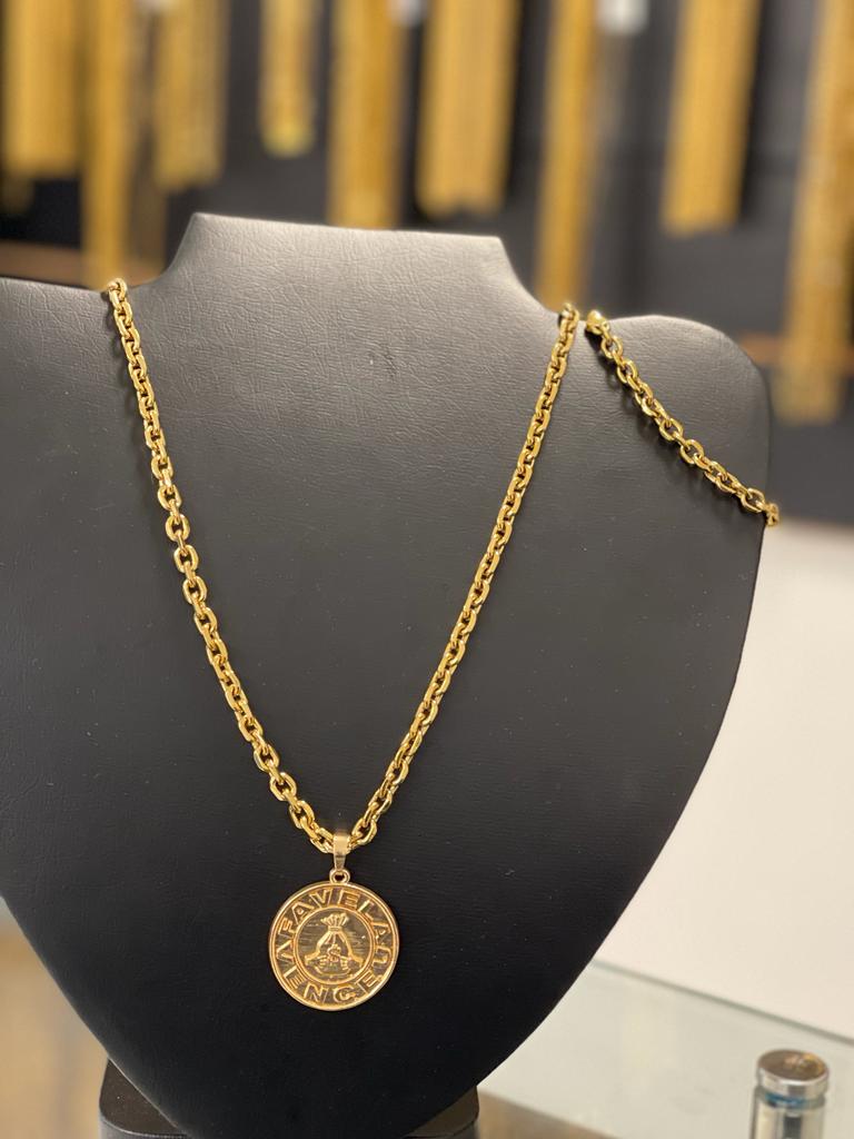 Corrente Cadeado 10mm + Pulseira + Pingente favela venceu