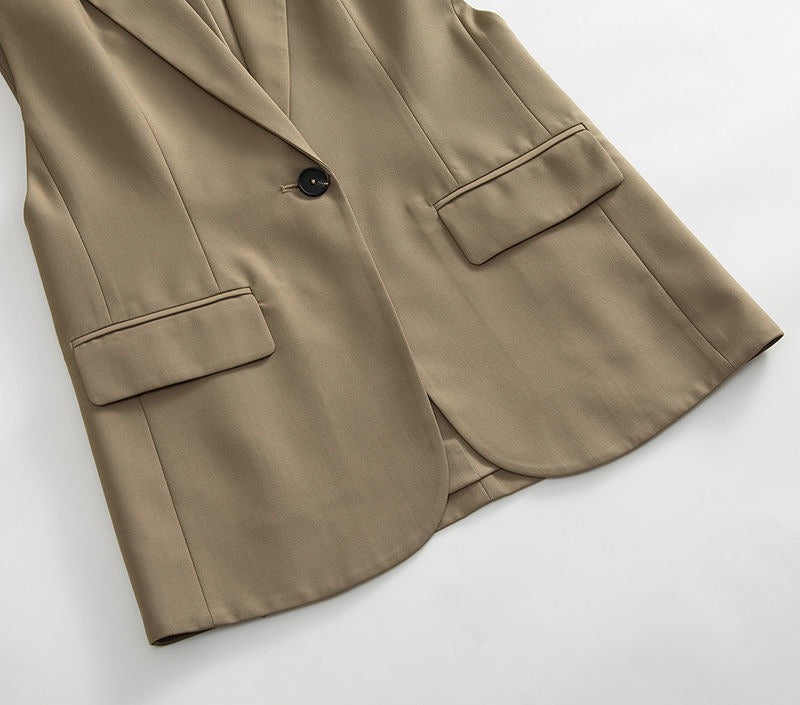 Blazer de Lapela Sophia™ - O Blazer Sem Mangas: Elegância e Estilo em Cada Detalhe!