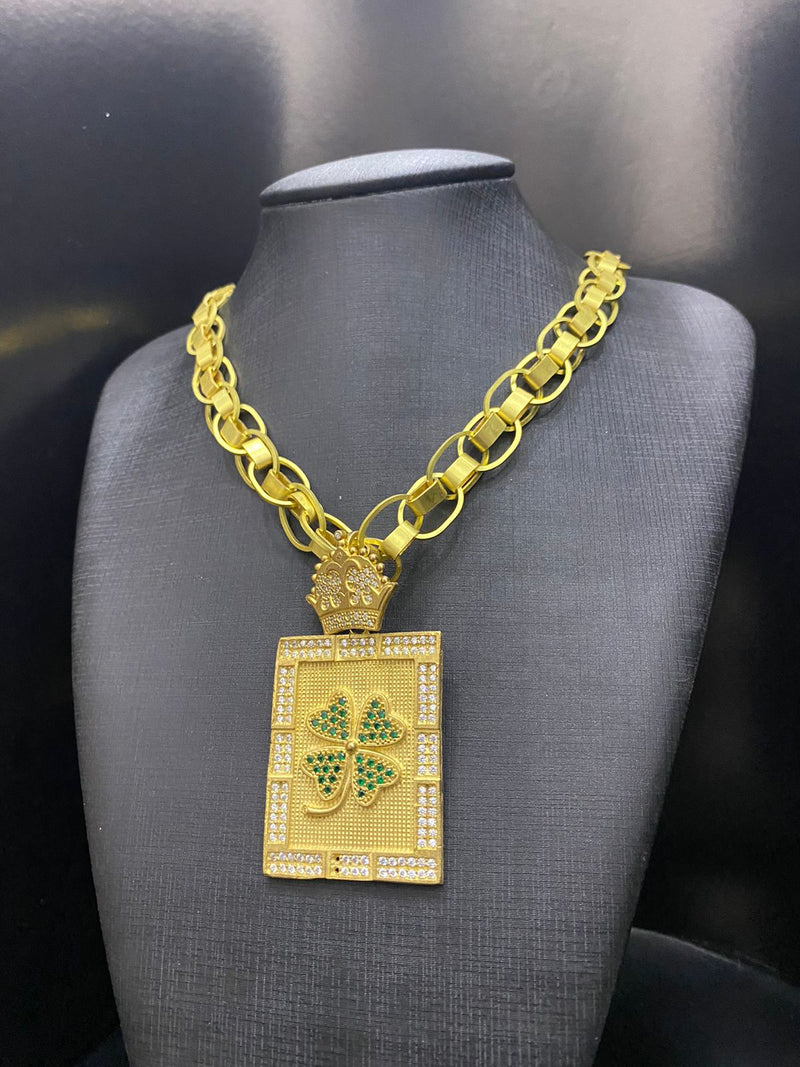 [MOEDA ANTIGA] ELO CARIOCA 12MM + PIGENTE CHAPA TREVO 🍀