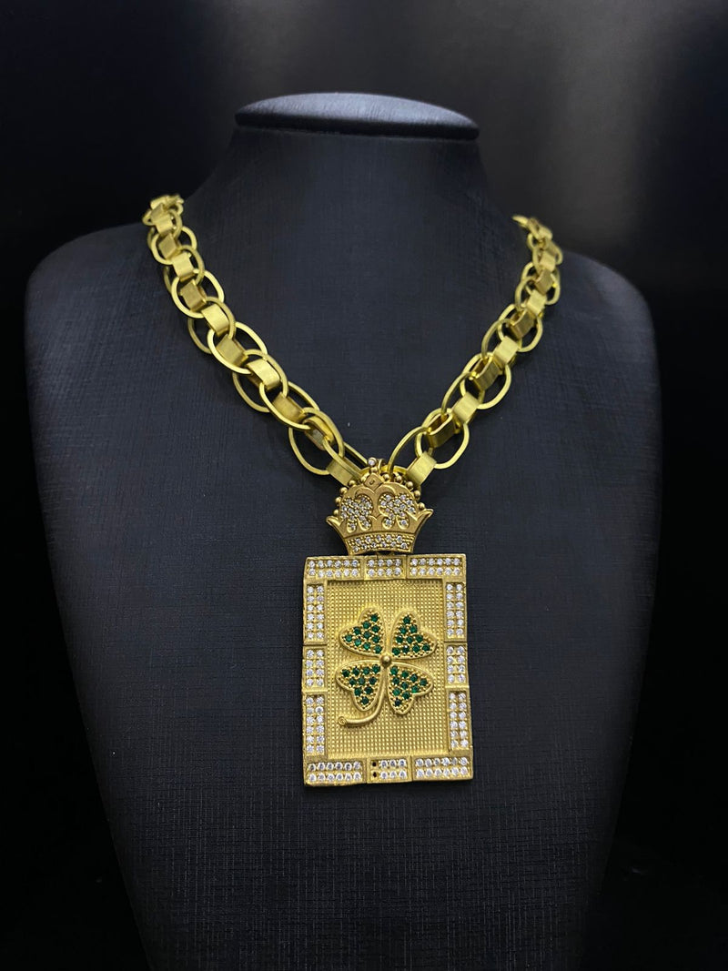 [MOEDA ANTIGA] ELO CARIOCA 12MM + PIGENTE CHAPA TREVO 🍀