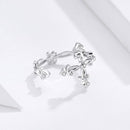 Anel Ajustável Cruz Vintage Prata