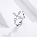 Anel Ajustável Cruz Vintage Prata