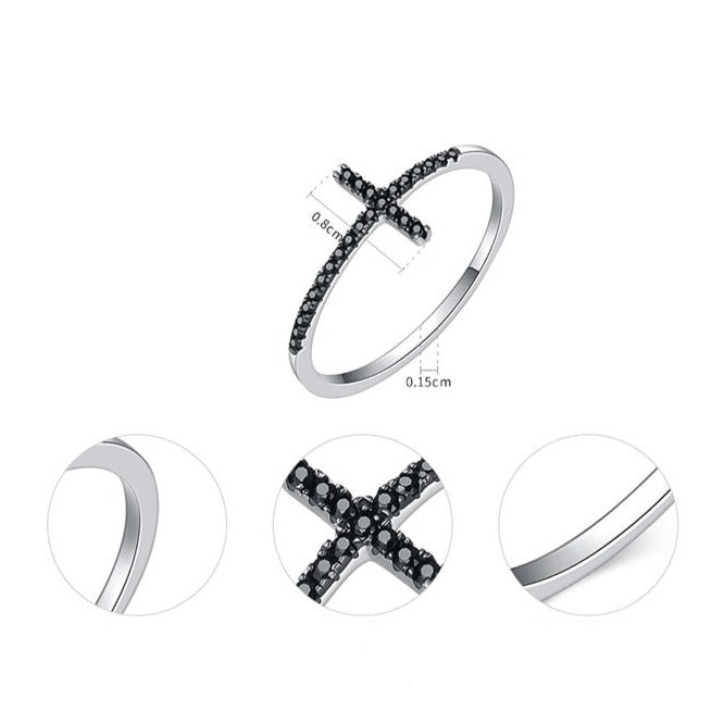 Anel de Cruz Prata