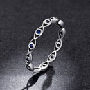 Anel Prata Olho da Sorte