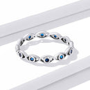 Anel Prata Olho da Sorte