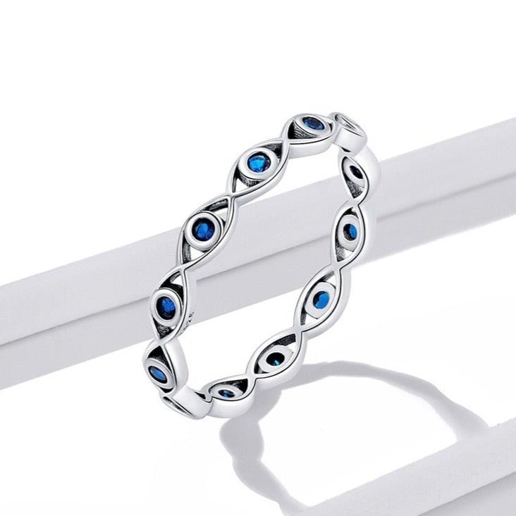 Anel Prata Olho da Sorte