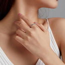 Anel Prata Olho da Sorte