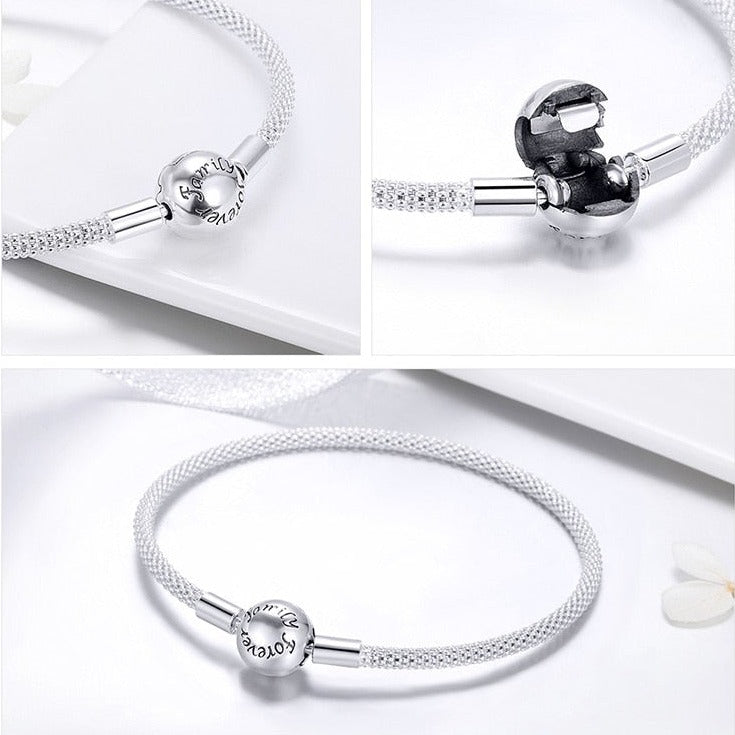 Bracelete para Berloque Forever Love Prata