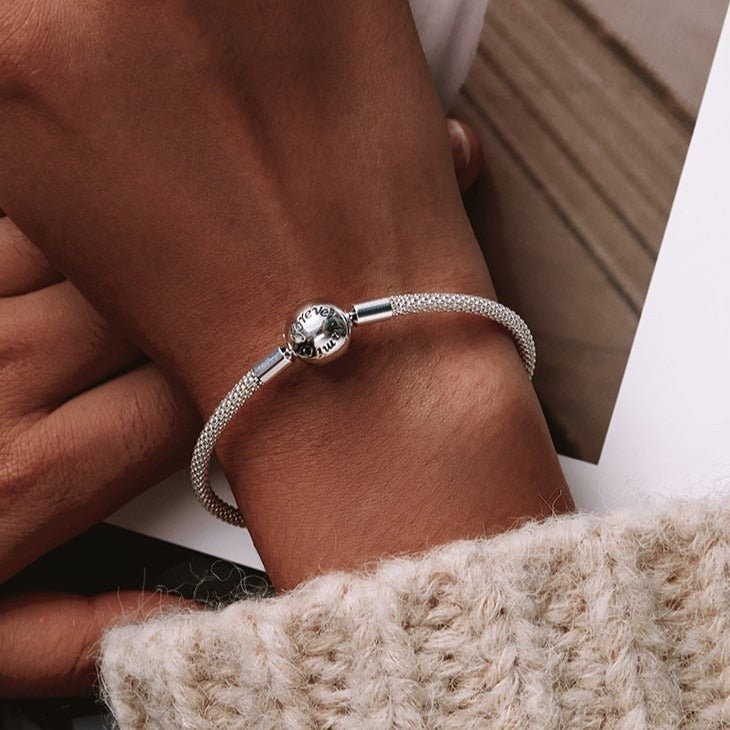 Bracelete para Berloque Forever Love Prata