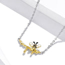 Colar Abelha no Mel em Prata 925