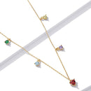 Colar Pingentes Coloridos