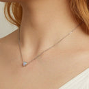 Colar Coração de Opala Furta-Cor