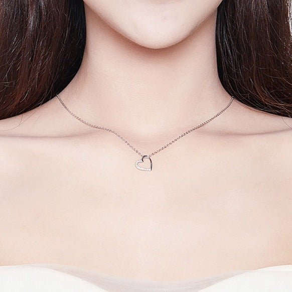 Colar Coração com Zircônia