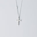 Colar de Cruz Clássica Prata