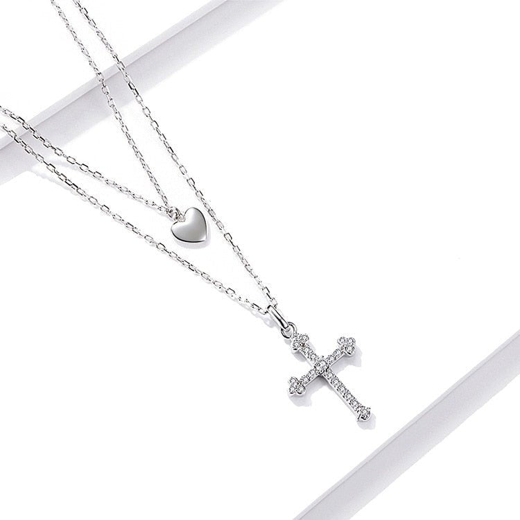 Colar Duplo Amor pela Cruz