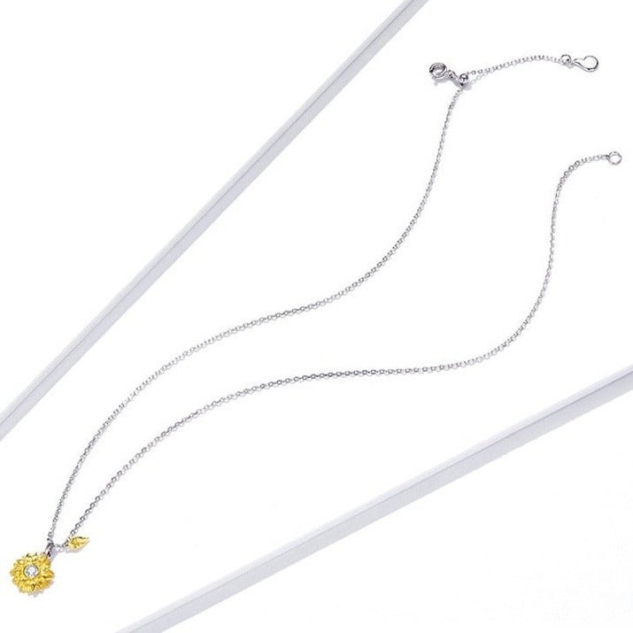 Colar Girassol em Prata 925