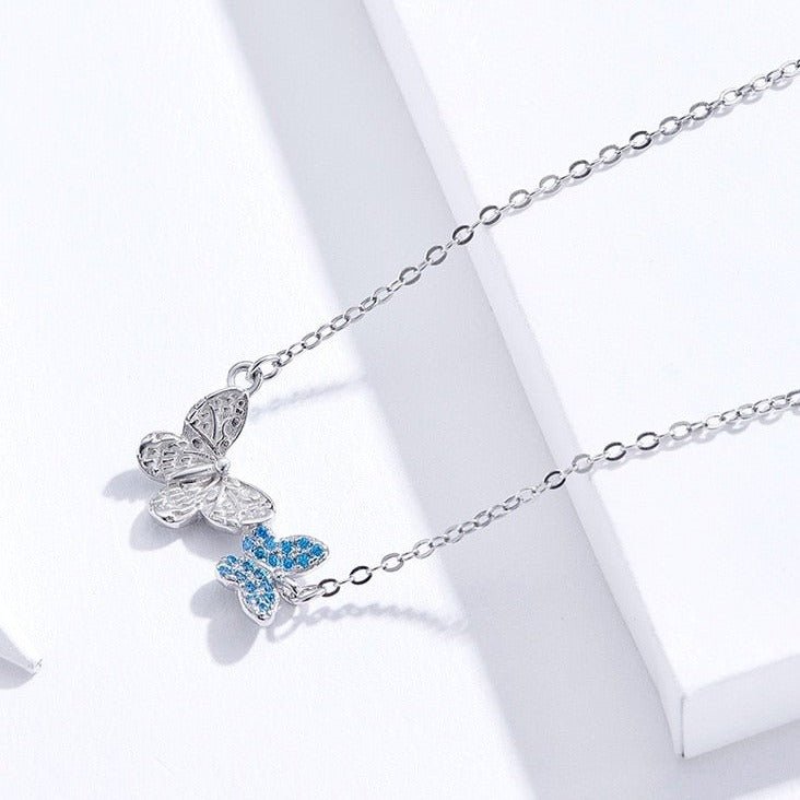 Colar Borboletas Livres em Prata 925
