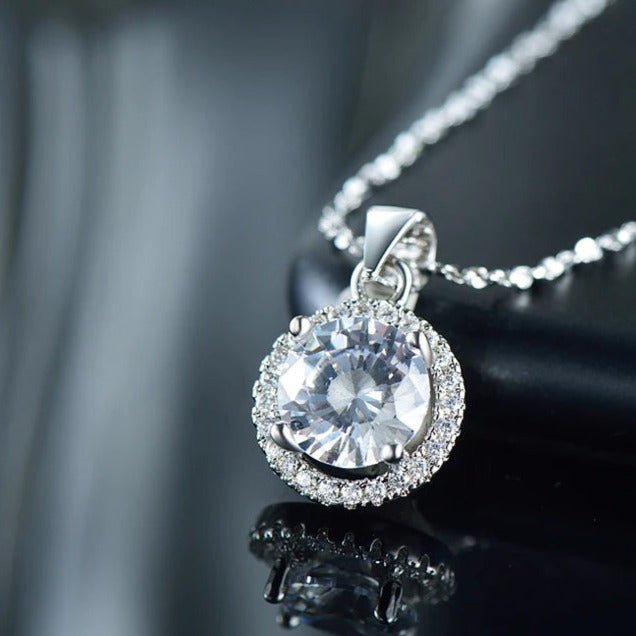 Colar Ponto de Luz Redondo com Zircônia