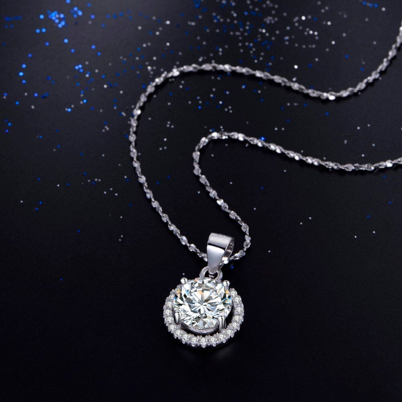 Colar Ponto de Luz Redondo com Zircônia