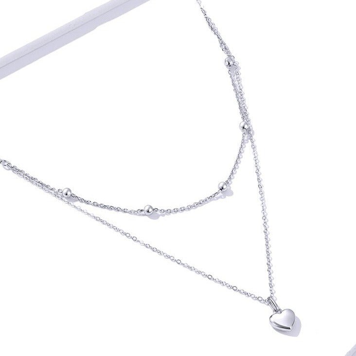 Colar Duplo com Pingente de Coração