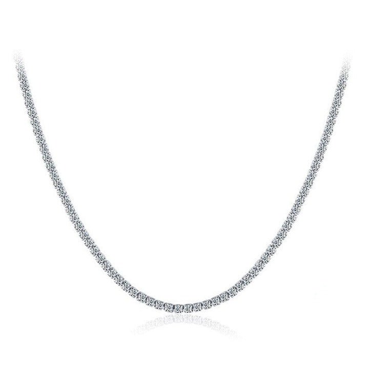 Colar Choker em Prata 925 Cravejado com Zircônia
