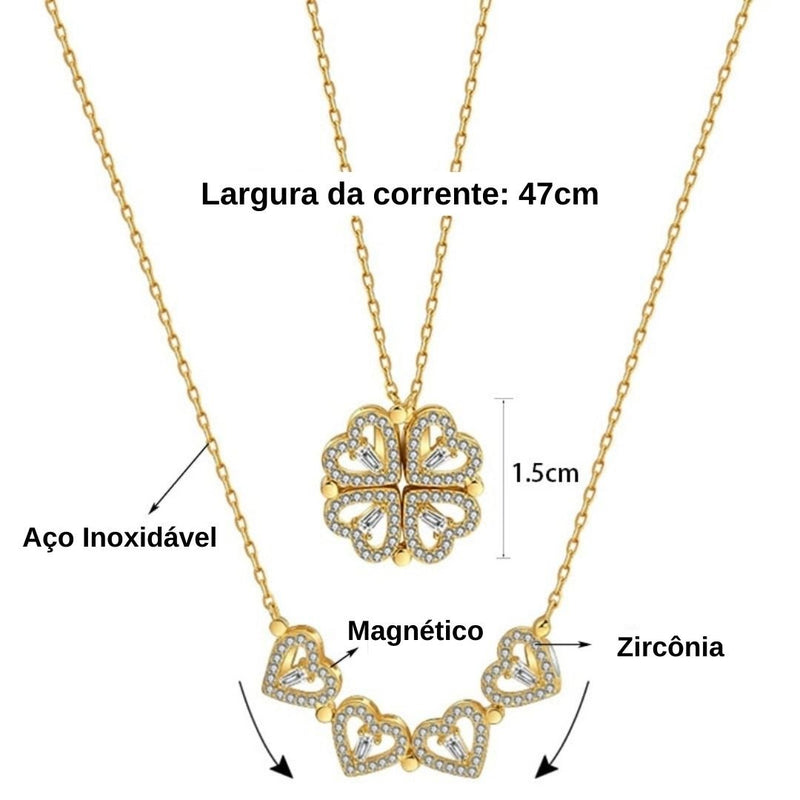 Colar Trevo Sorte no Amor
