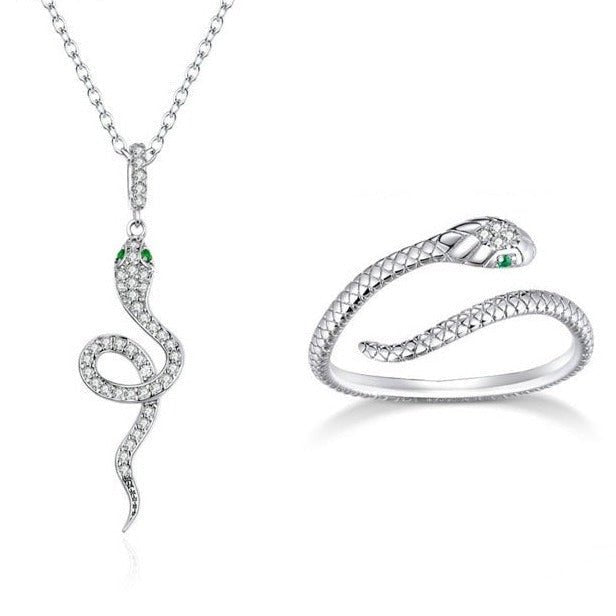 Conjunto Snake em Prata 925