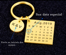 Chaveiro Calendário Personalizável Aço Inoxidável