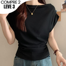 (Promoção: Compre 2, Leve 3) Blusinhas Jade em Malha com Exclusiva Gola Ajustável / Requinte, Beleza e Conforto Absoluto em Todas as Ocasiões!