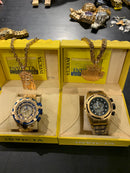 KIT 2 RELÓGIOS + 2 CORRENTES