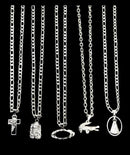 KIT COM  5 CORRENTE 5 PIGENTE EM PRATA 925