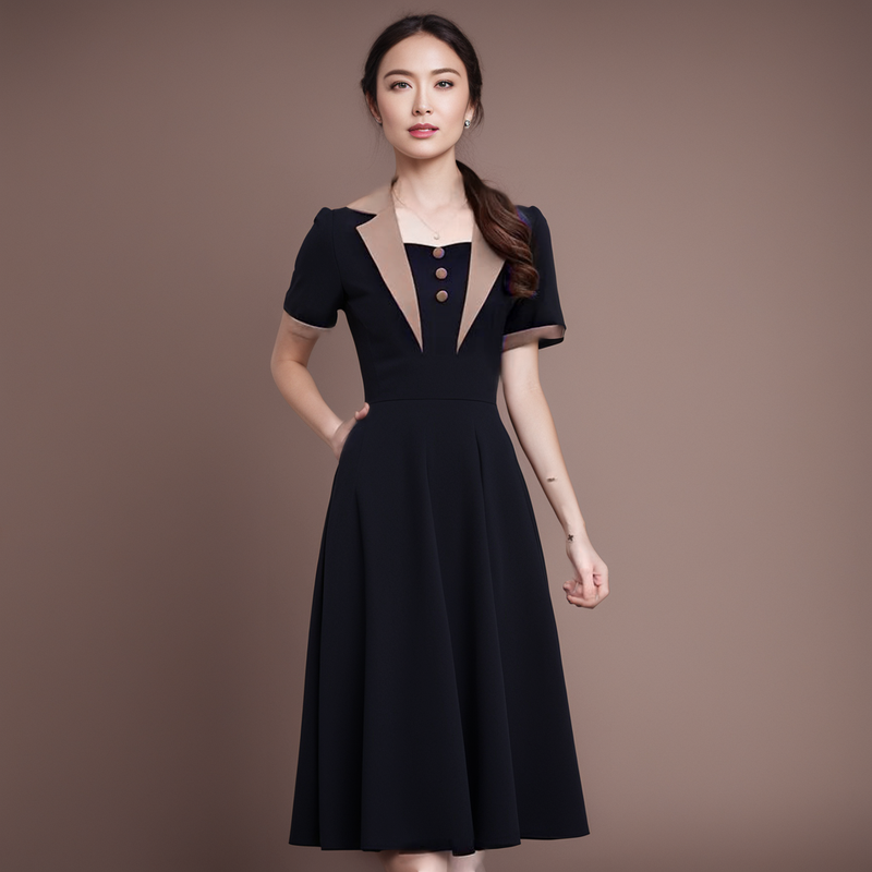 Vestido Polo Amélie™ / Onde a Sofisticação da Gola Polo se Entrelaça com a Delicadeza Feminina!