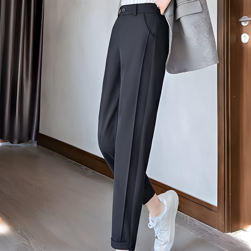 Calça de Cintura Alta Seraphina™ Elegância sofisticada, Projetada para Impressionar!