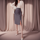 (Promo de Lançamento: Compre 1, Leve 2) Saias Lívia™ com Amarração Lateral e Cintura Alta / A Magia do Design Envolvente para um Look Urbano Distinto!