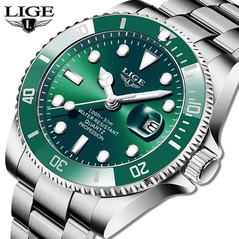 Relógio Masculino - Lige Watch Luxury Original a Prova D'água